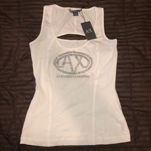 ARMANI EXCHANGE | CRYSTALIZED WHITE TANK | SMALL